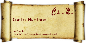 Csele Mariann névjegykártya